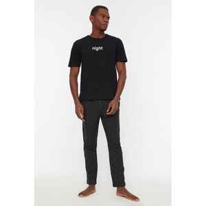 NWT Trendyol Men With Slogan Thin Knit Pajama Set